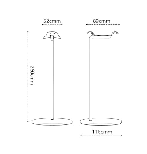 MRKU Kopfhörerständer, Headset-Haken, Tischaufhänger, 2 Stück, Bluetooth, gebogen, für alle Ohrhörer Bild 3