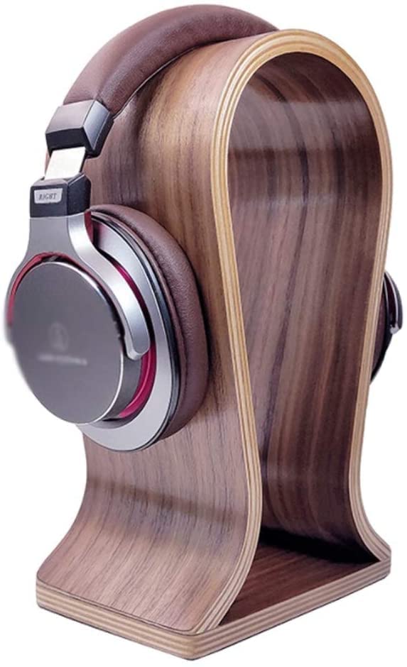 MRKU Kopfhörerständer, Headset-Haken, Tischhalterung aus Holz, passend für nahezu alle glatten und komfortablen Oberflächen Bild 1