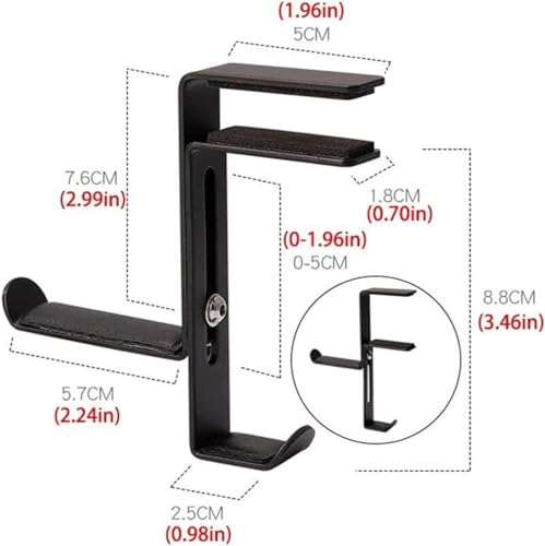 MRKU Kopfhörerständer, Headset-Haken, Aufhänger, Desktop-Gaming-Rack, Seitenclip, Universal Bild 2