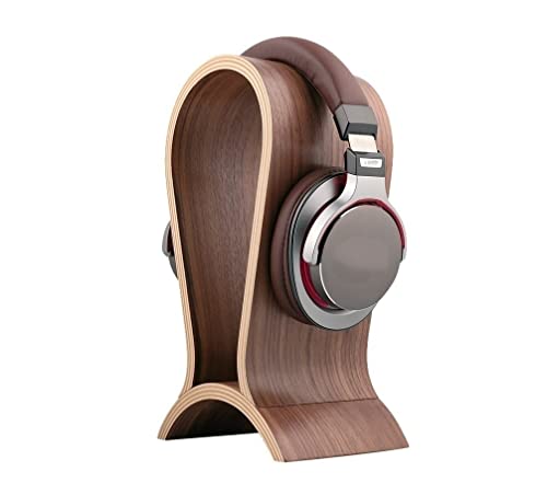 MRKU Kopfhörerständer, Headset-Haken, Tischhalterung, Computerregal aus Walnussholz, Display für Gaming-Kopfhörer Bild 1