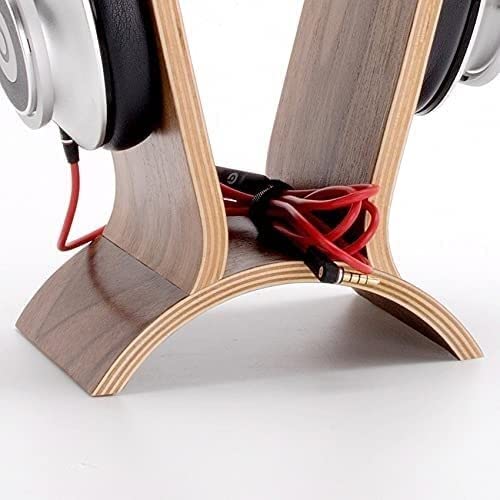 MRKU Kopfhörerständer, Headset-Haken, Tischhalterung, Computerregal aus Walnussholz, Display für Gaming-Kopfhörer Bild 4