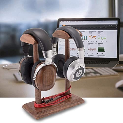 MRKU Kopfhörerständer mit Haken für den Schreibtisch, aus Holz, universell einsetzbar, für Gaming und Gaming. Bild 2