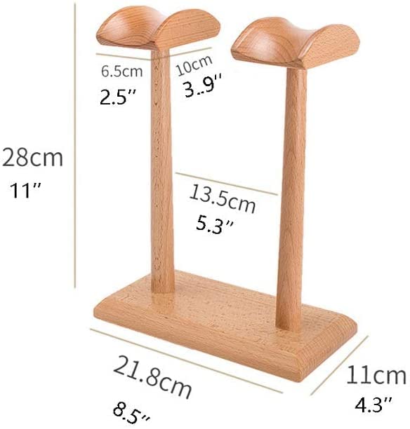 MRKU Kopfhörerständer mit Haken für den Schreibtisch, aus Holz, universell einsetzbar, für Gaming und Gaming. Bild 3