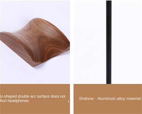 MRKU Kopfhörerständer, Headset-Haken, kreatives Schreibtischregal aus Holz, kompatibel mit Gaming Bild 3