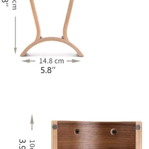 MRKU Kopfhörerständer, Headset-Haken, Tischaufhänger aus Massivholz, Kopfhalterung, Hängedisplay für Kopfhörer Bild 3