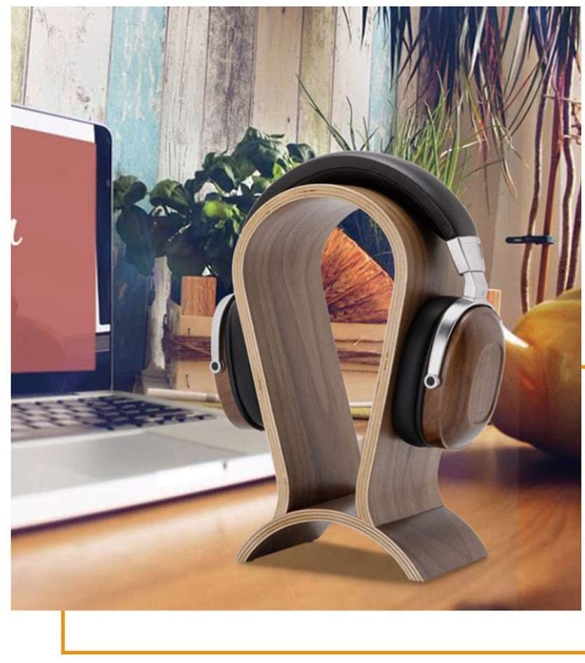 MRKU Kopfhörerständer, Headset-Haken, Tischaufhänger aus Massivholz, Kopfhalterung, Hängedisplay für Kopfhörer Bild 6