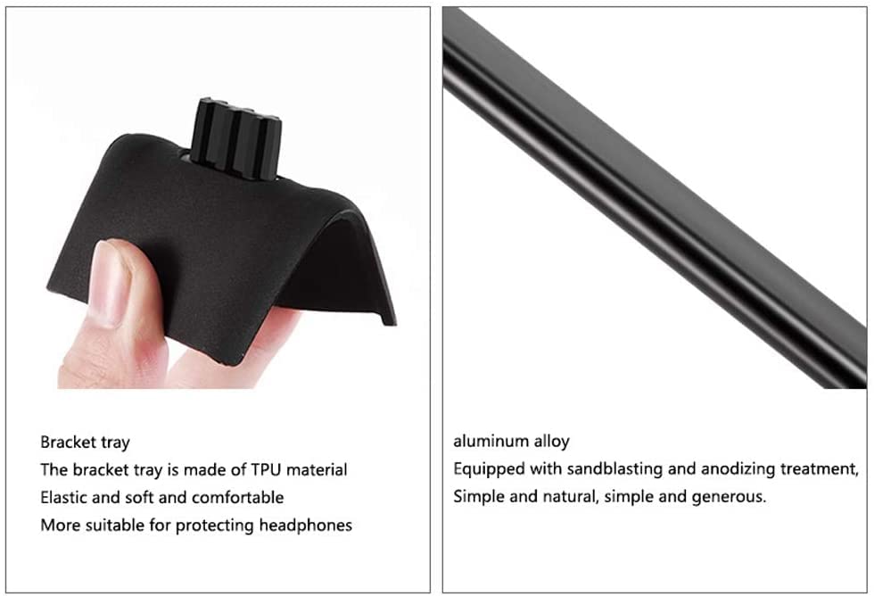 MRKU Kopfhörerständer, Headset-Haken, Aufhänger, Schreibtischhalterung für Gaming-Kopfhörer, Display-Halterung, Zubehör Bild 6