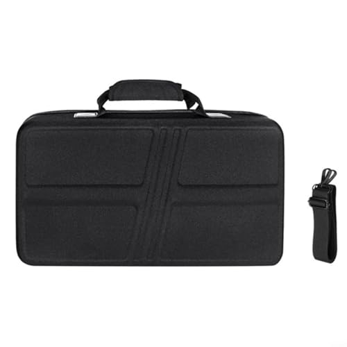 Hartschalen-Tragetasche für PS5 Pro, EVA-Reise-Schutztasche mit individuellen Fächern für Konsole, Controller und Discs, Schwarz Bild 1
