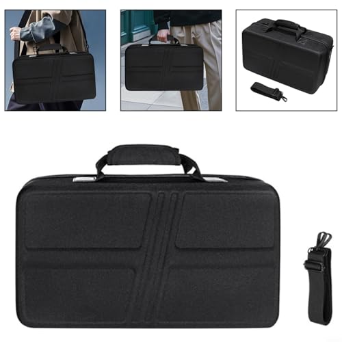 Hartschalen-Tragetasche für PS5 Pro, EVA-Reise-Schutztasche mit individuellen Fächern für Konsole, Controller und Discs, Schwarz Bild 2