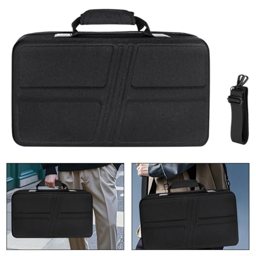 Hartschalen-Tragetasche für PS5 Pro, EVA-Reise-Schutztasche mit individuellen Fächern für Konsole, Controller und Discs, Schwarz Bild 3