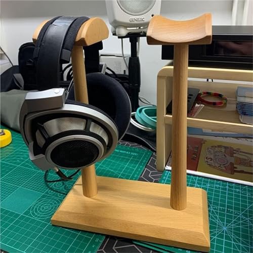 MRKU Kopfhörerständer, Headset-Haken, Tischaufhänger aus Holz, binaurales Display Bild 2