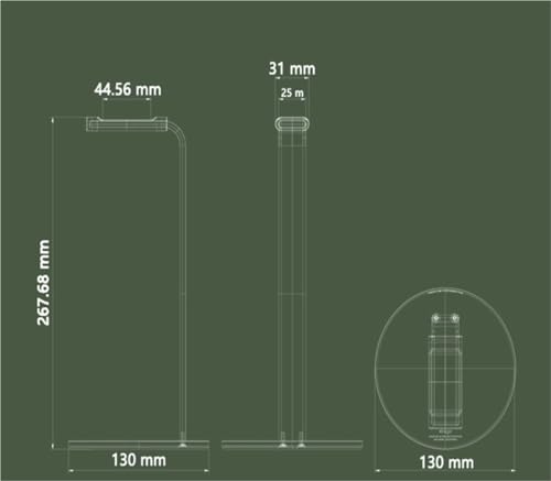MRKU Kopfhörerständer, Headset-Haken, Tischhalterung aus Aluminiumlegierung, Metallhalterung, Ablage, Präsentationsregal, Gaming-Schreibtischzubehör Bild 3
