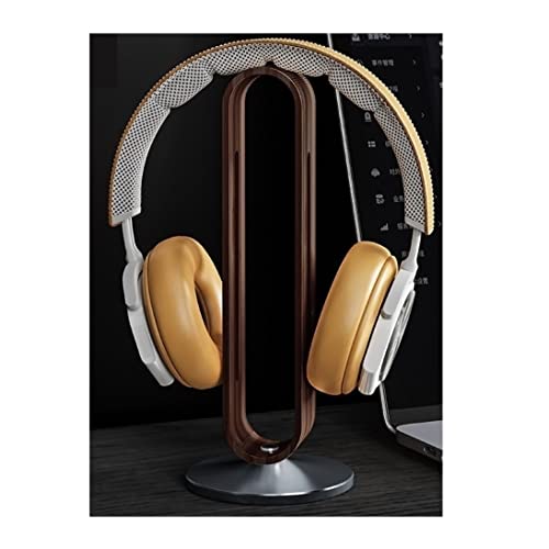 MRKU Kopfhörerständer, Headset-Haken, Tischhalterung aus Bambus, Holz und Aluminium, Gaming-Kopfhörer-Display-Regal, Aufbewahrungszubehör Bild 1