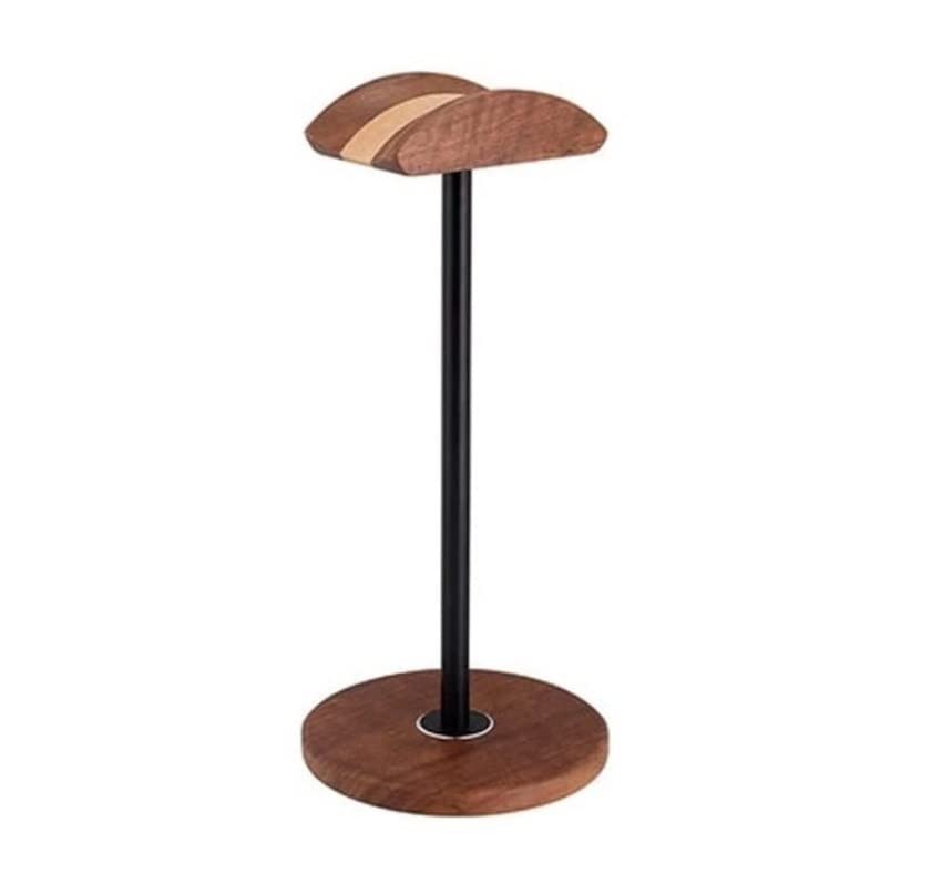 MRKU Kopfhörerständer mit Haken, universell einsetzbar, modisches Design, aus Holz und Aluminiumlegierung, ideal für Gaming Bild 1