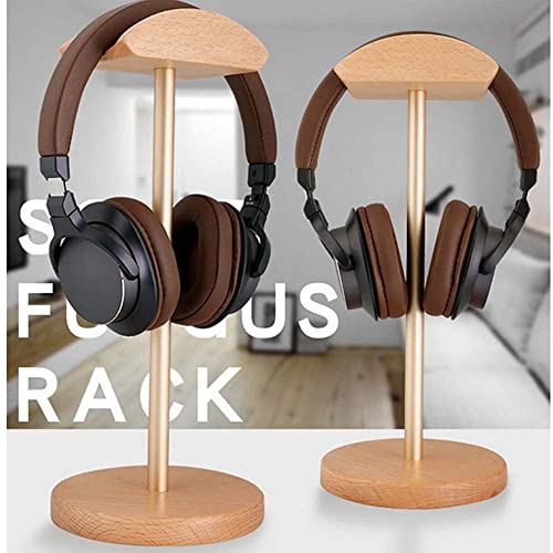 MRKU Kopfhörerständer mit Haken, universell einsetzbar, modisches Design, aus Holz und Aluminiumlegierung, ideal für Gaming Bild 4