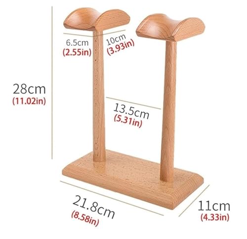 MRKU Kopfhörerständer, Headset-Haken, Tischaufhänger aus Holz, binaurales Display Bild 3