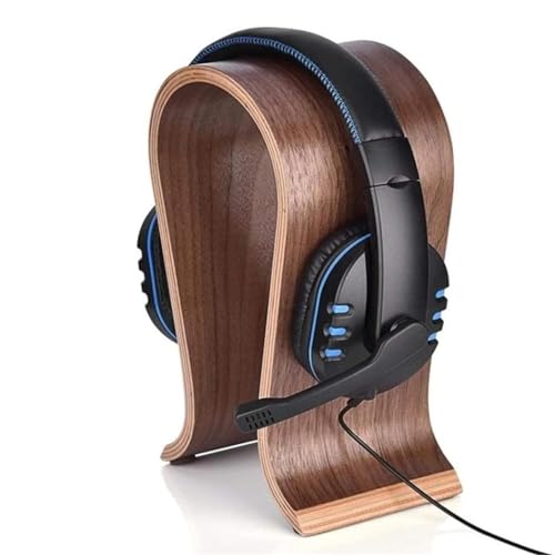 MRKU Kopfhörerständer, Headset-Haken, Tischhalterung, Walnussholz, kompatibel mit Fast Allen On-Ear-PC-Gaming-Kopfhörern Bild 5