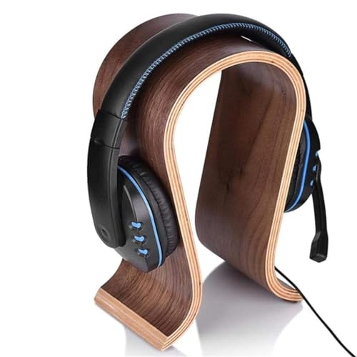 MRKU Kopfhörerständer, Headset-Haken, Tischhalterung, Walnussholz, kompatibel mit Fast Allen On-Ear-PC-Gaming-Kopfhörern Bild 6
