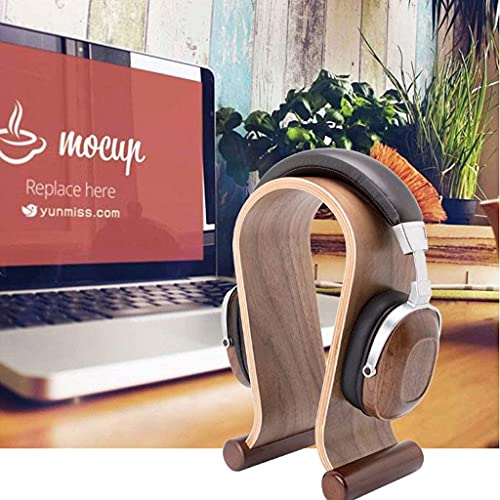 MRKU Kopfhörerständer, Headset-Haken, kreativer U-förmiger Schreibtischständer aus Holz Bild 2