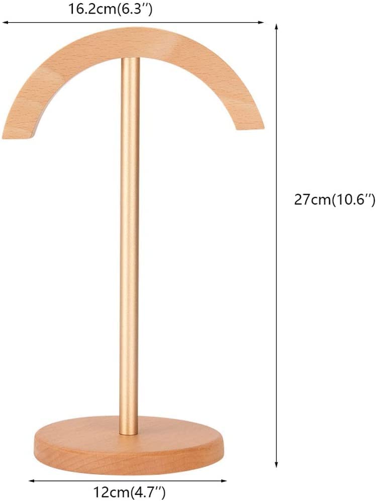 MRKU Kopfhörerständer, Headset-Haken, Aufhänger, Schreibtischregal aus Holz oder Aluminium, universell einsetzbar Bild 2