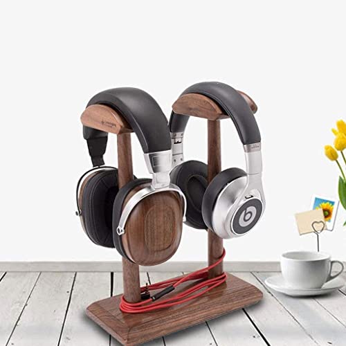 MRKU Kopfhörerständer, Headset-Haken, Tischhalterung, universell, doppelt, modisches Design, Kopfhörerzubehör aus Holz Bild 6