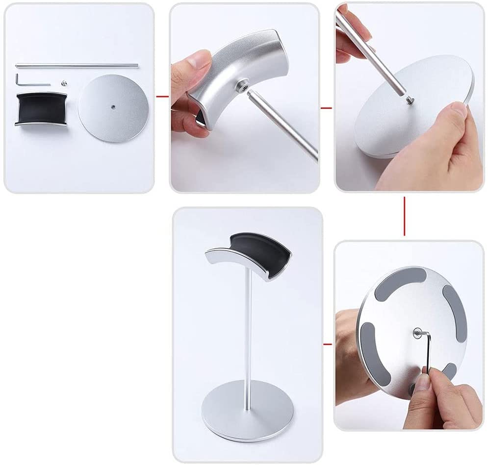 MRKU Kopfhörerständer, Headset-Haken, Tischablage aus Aluminium, vertikales Zubehör für Spieltische Bild 5