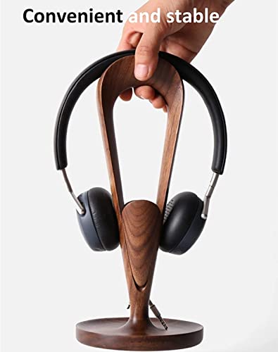 MRKU Kopfhörerständer aus Massivholz mit Kabelaufwicklung – ideal für alle Gaming-Schreibtische Bild 4