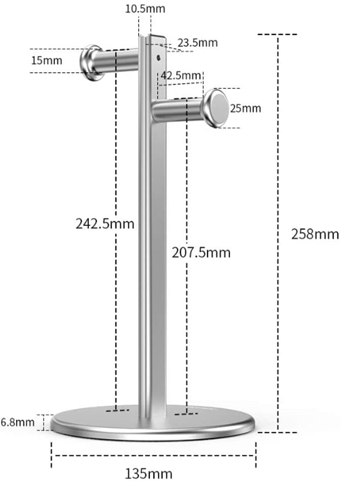 MRKU Kopfhörerständer, Headset-Haken, Tischhalterung, universell einsetzbar für Gaming-Kopfhörer, aus Aluminiumlegierung Bild 3