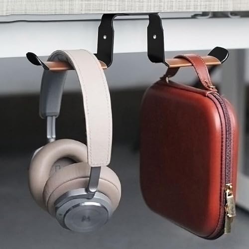 MRKU Kopfhörerständer, Headset-Haken, Tischhalterung, Metall, Kopfhörerhalterung für PC, Gaming, Dual-Halterung Bild 6