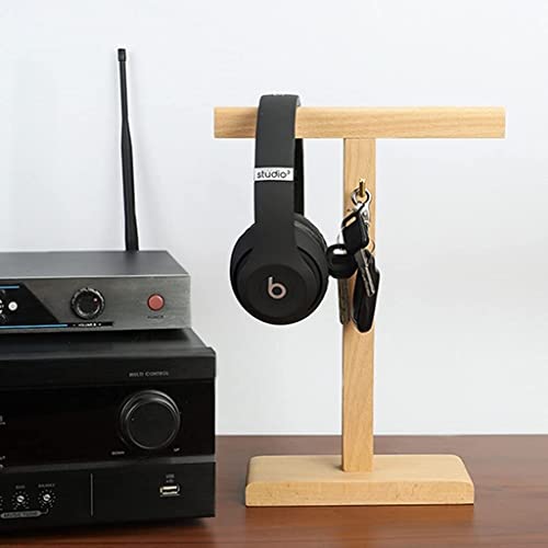MRKU Kopfhörerständer, Headset-Haken, Tischablage, vertikale Halterung aus Holz, multifunktionales Metall Bild 6