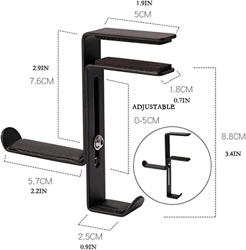 MRKU Kopfhörerständer, Headset-Haken, Tischhalterung, Metall, kreativ, für Gaming-Kopfhörer, weit verbreitet kompatibel, einfach zu montieren Bild 2
