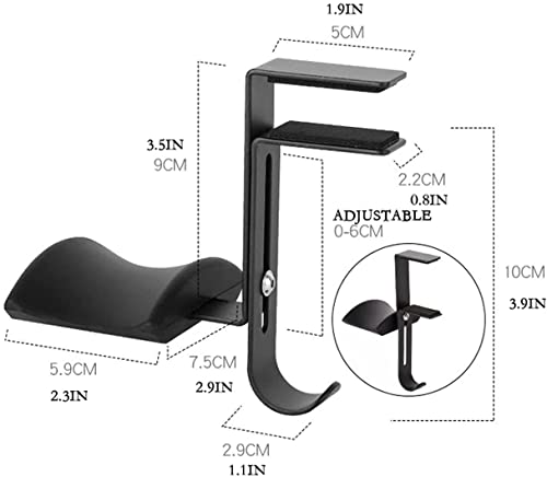 MRKU Kopfhörerständer, Headset-Haken, Tischregal, kreatives Multifunktionsregal für Audiostudio und Gaming Bild 3