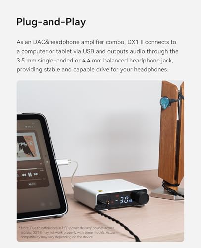 Topping DX1 II Gaming HiFi DAC-Kopfhörerverstärker – ES9039Q2M-Decoder 1000 mW × 2 vollsymmetrischer Kopfhörerverstärker Vorverstärker, kompatibel mit Gaming-Headsets (Weiß) Bild 3