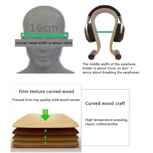 MRKU Kopfhörerständer mit Haken für Headsets, ideal für den Schreibtisch, kostengünstiges Geschenk, perfekt für PC-Gaming Bild 5