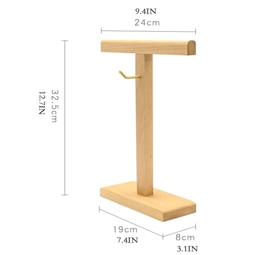 MRKU Kopfhörerständer mit Haken, Tischhalterung aus Holz für Gaming-Displays in den meisten Größen Bild 3