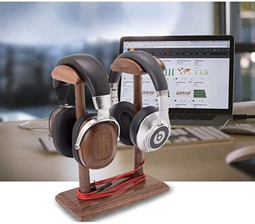 MRKU Kopfhörerständer, Headset-Haken, universeller Doppel-Kopfhörerständer aus Holz im modischen Design Bild 2