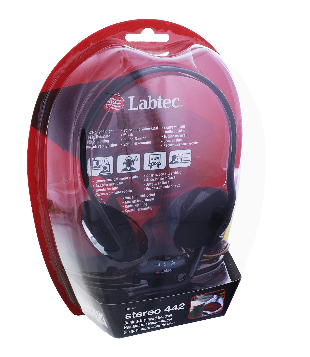 Labtec 981-000083 Stereo 442 Kopfhörer für PC Voice Access