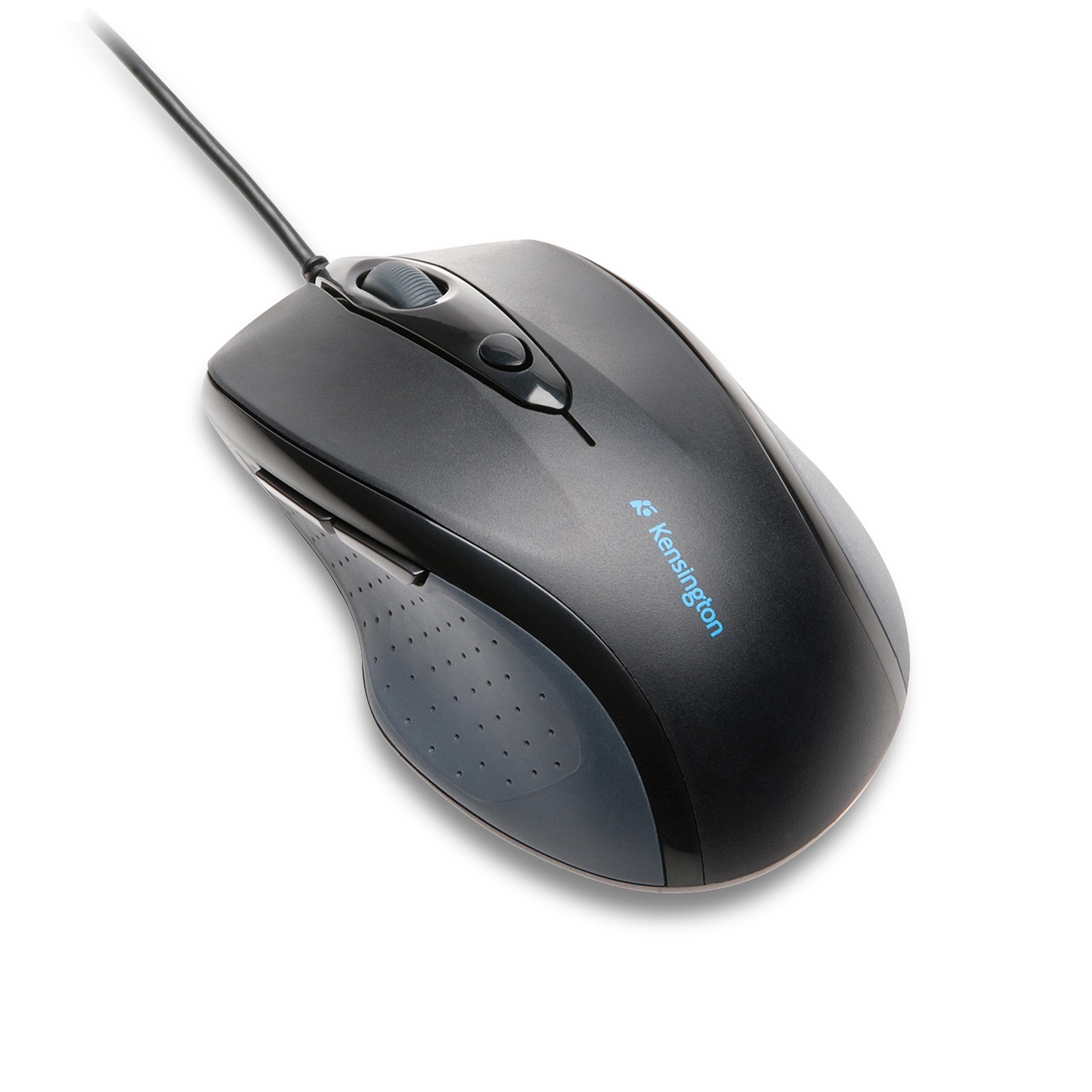 Kensington kabelgebundene ergonomische Full-Size-Maus, Pro Fit Computermaus mit Kabel für Laptop, Desktop und Gaming, USB 3.0 Verbindung und Scrollrad, Für PC, Mac, Chromebook, Schwarz, K72369EU