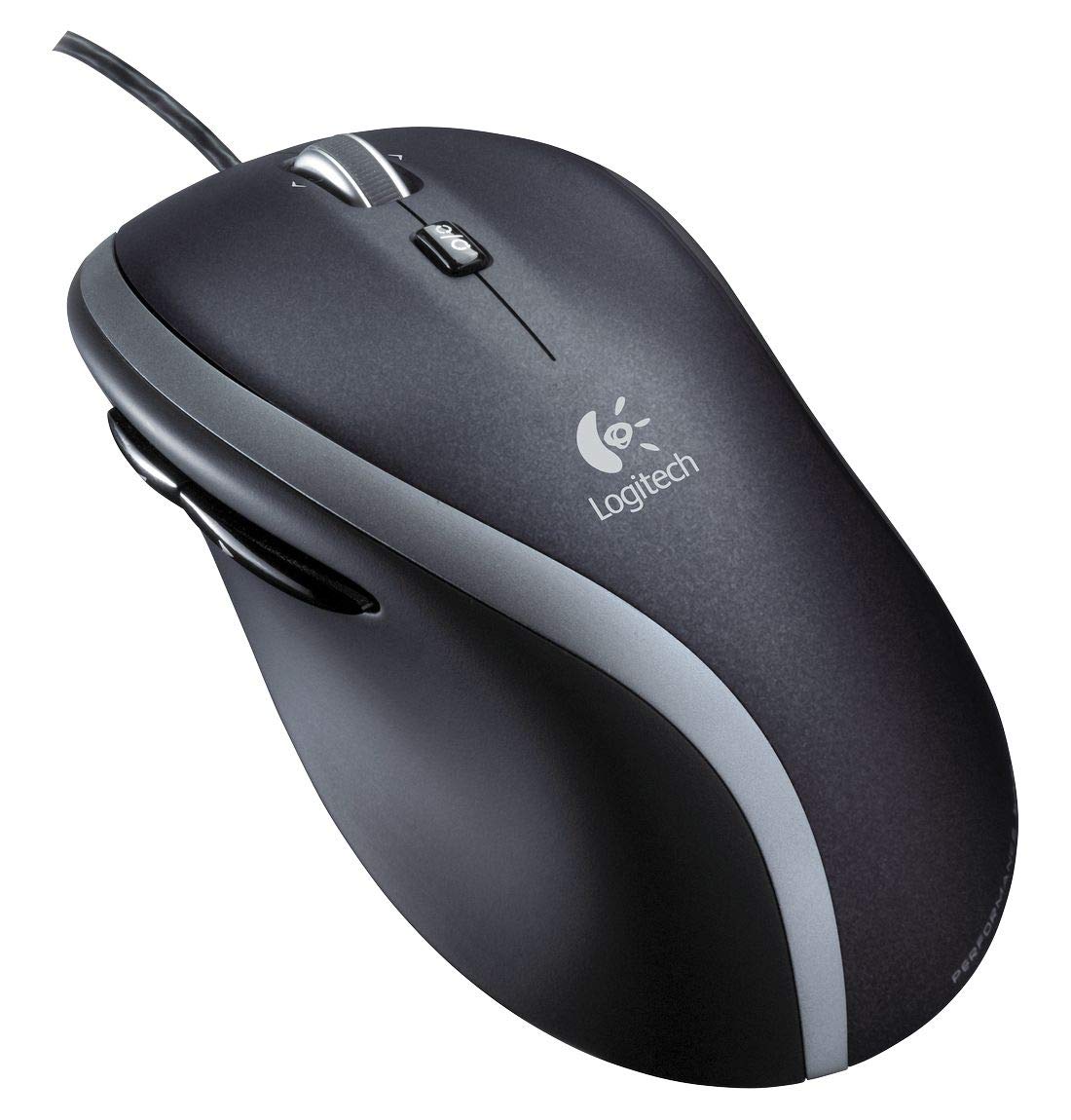 Logitech M500 PC-Maus mit Kabel, USB-Anschluss, 1000 DPI Laser-Sensor, 7 Tasten, PC/Mac - Schwarz, 910-003726, LGT-M500