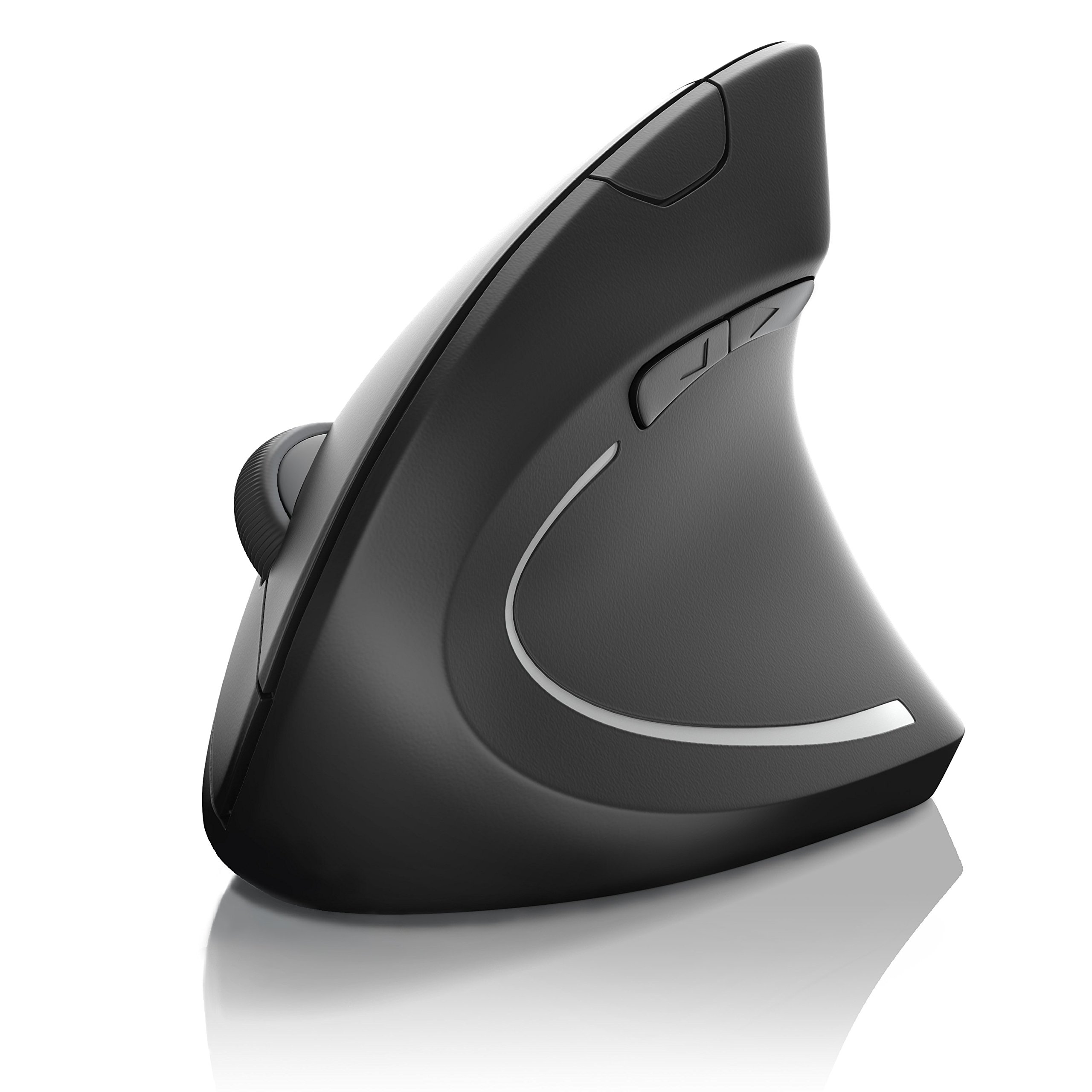 CSL - optische Wireless kabellos Funk Maus - vertikale Ausführung - ergonomisches Design - Vorbeugung gegen Mausarm Tennisarm - besonders armschonend - 5 Tasten