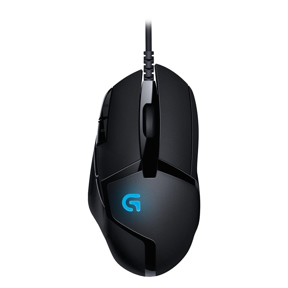 Logitech G402 Hyperion Fury Gaming-Maus mit 4K DPI optischem Sensor, 8 programmierbare Tasten, Taste zur DPI-Umschaltung, 32-Bit-ARM-Prozessor, Leichtgewicht, PC/Mac - Schwarz