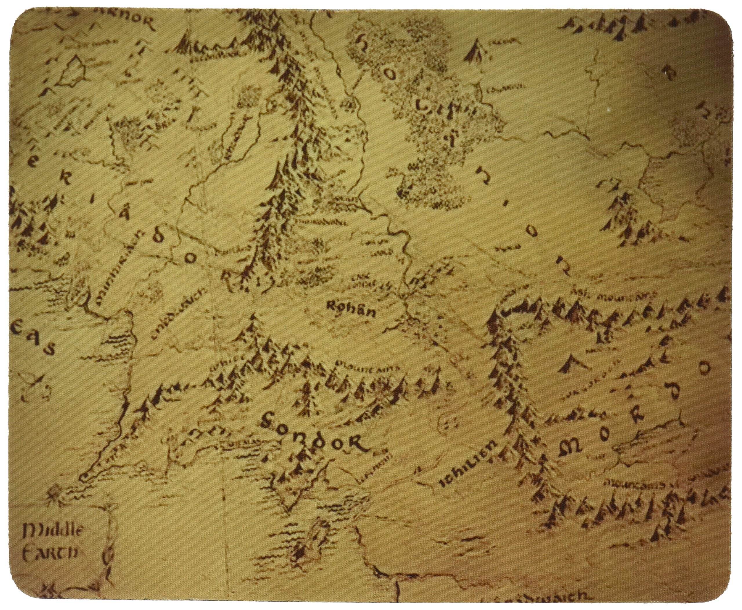 Middle Earth Map 002 Rechteck Maus Pad, Gaming Maus Pad von lilyshouse