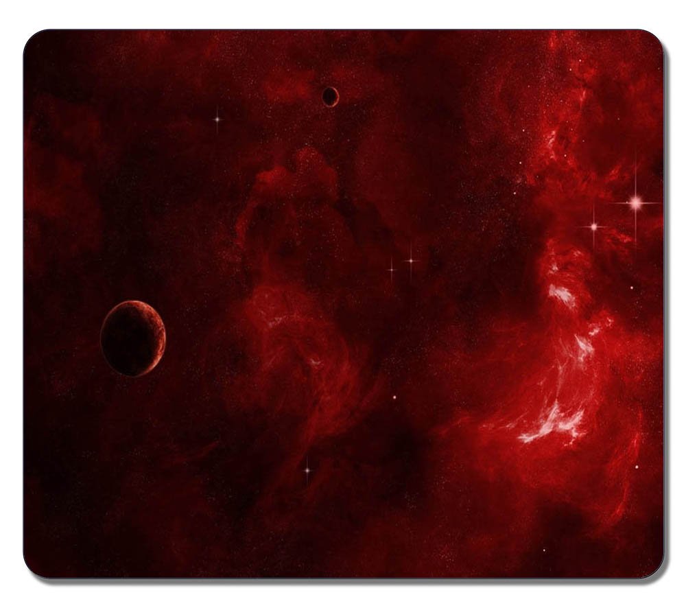 Extra Large Mouse Mat 12.87x11.02x0.15 IN - Gaming Mouse Pad - Personalized Red Galaxy Natural Eco Rubber Oblong MousePad Computer Desk Stationery Accessories Mouse Pads For Gift