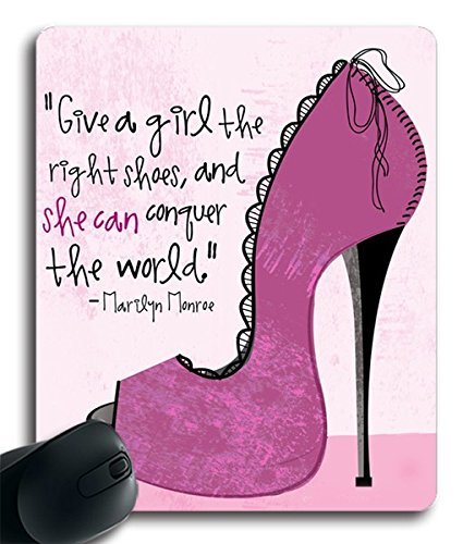 Größe 22,9 x 17,8 cm -give A Girl The Right Shoes And She Can Conquer The World (042711) Custom Gummi Gaming Mauspad/Maus Pads/Maus-Matten in 250 mm * 200 mm * 3 mm