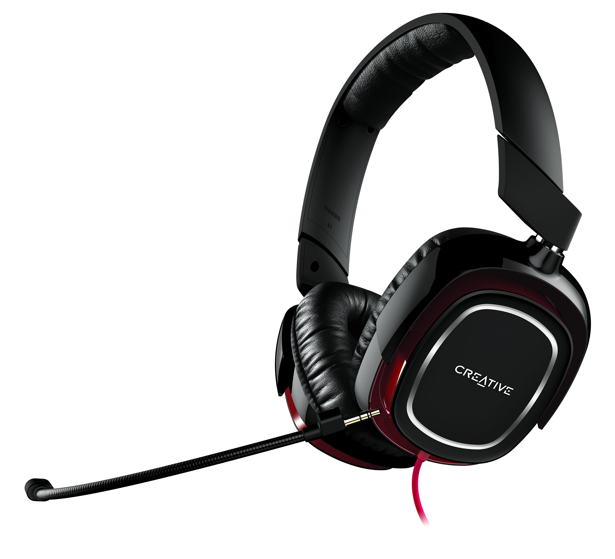 Creative HS-880 Draco 2 - Faltbares Gaming Headset (ohrumschließend [Over-Ear] zur Geräuschabschirmung, Stahlkernbügel) schwarz