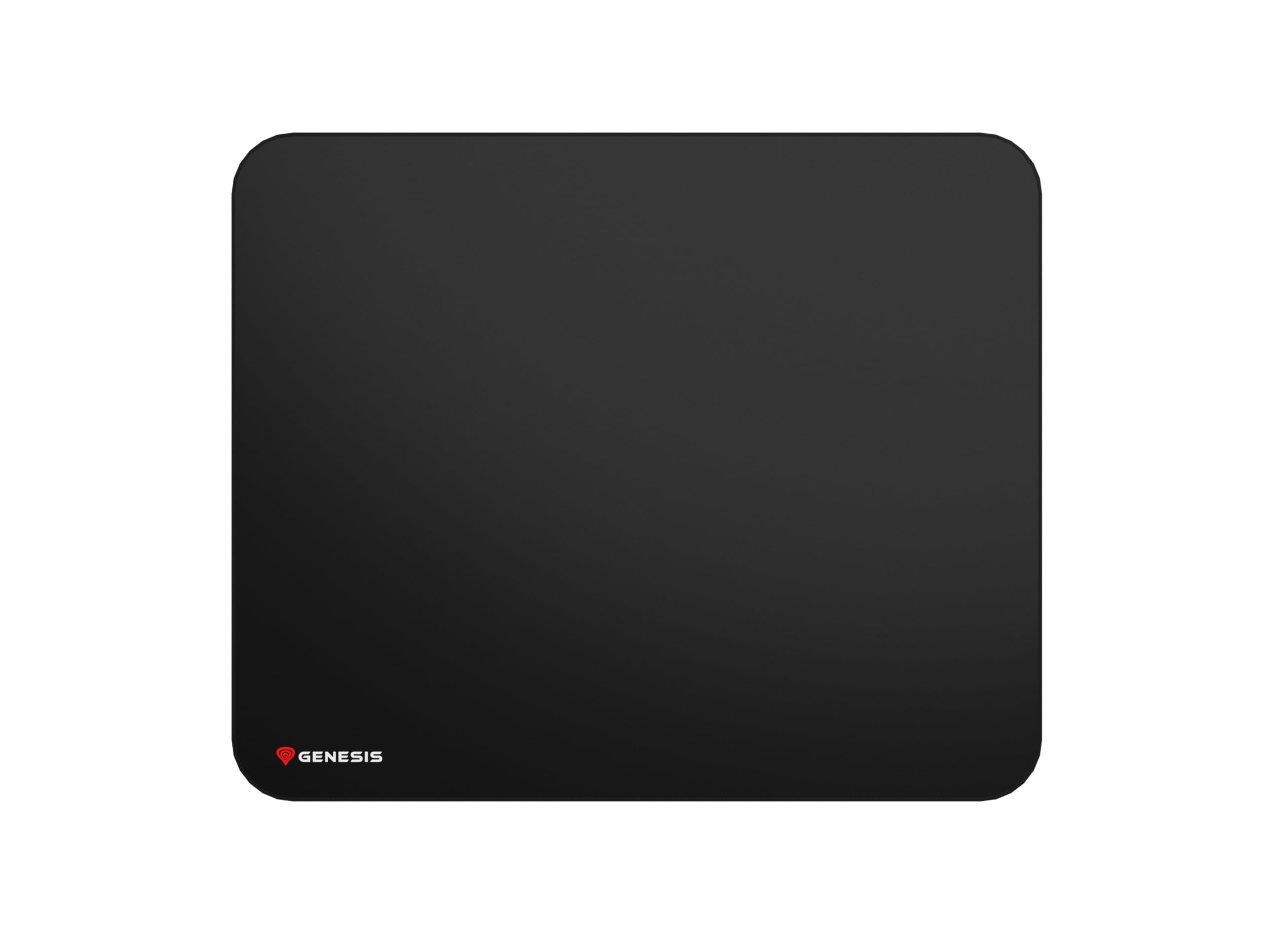 Genesis Carbon 500 L Gaming Mauspad 400×330 mm – Speed Oberfläche, rutschfeste Gummibasis, wasserabweisend, vernähte Kanten, präzise Maussteuerung, Kompatibel mit optischen & Laser-Mäusen, schwarz