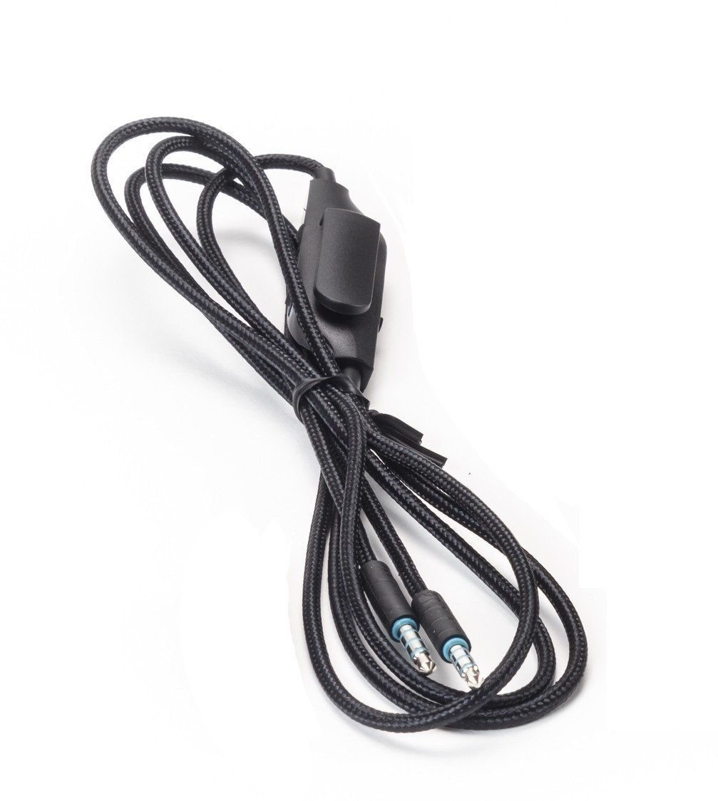 Logitech Original Geflochtenes 3,5 mm 4-poliges Kabel mit Inline-Steuerung für G633 und G933 Gaming Headset (1,5 m)
