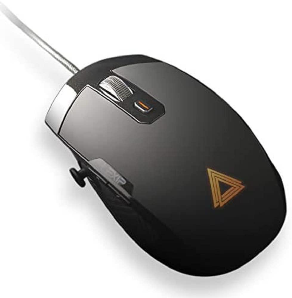 Lexip Pu94 3D gaming Mouse - Kabelgebundene USB-Maus und RGB - Spezielle 3D-Umgebungen und Design-Software - Hohe Präzision - 2 Joysticks, 6 Tasten und 12 programmierbare Richtungen, schwarz