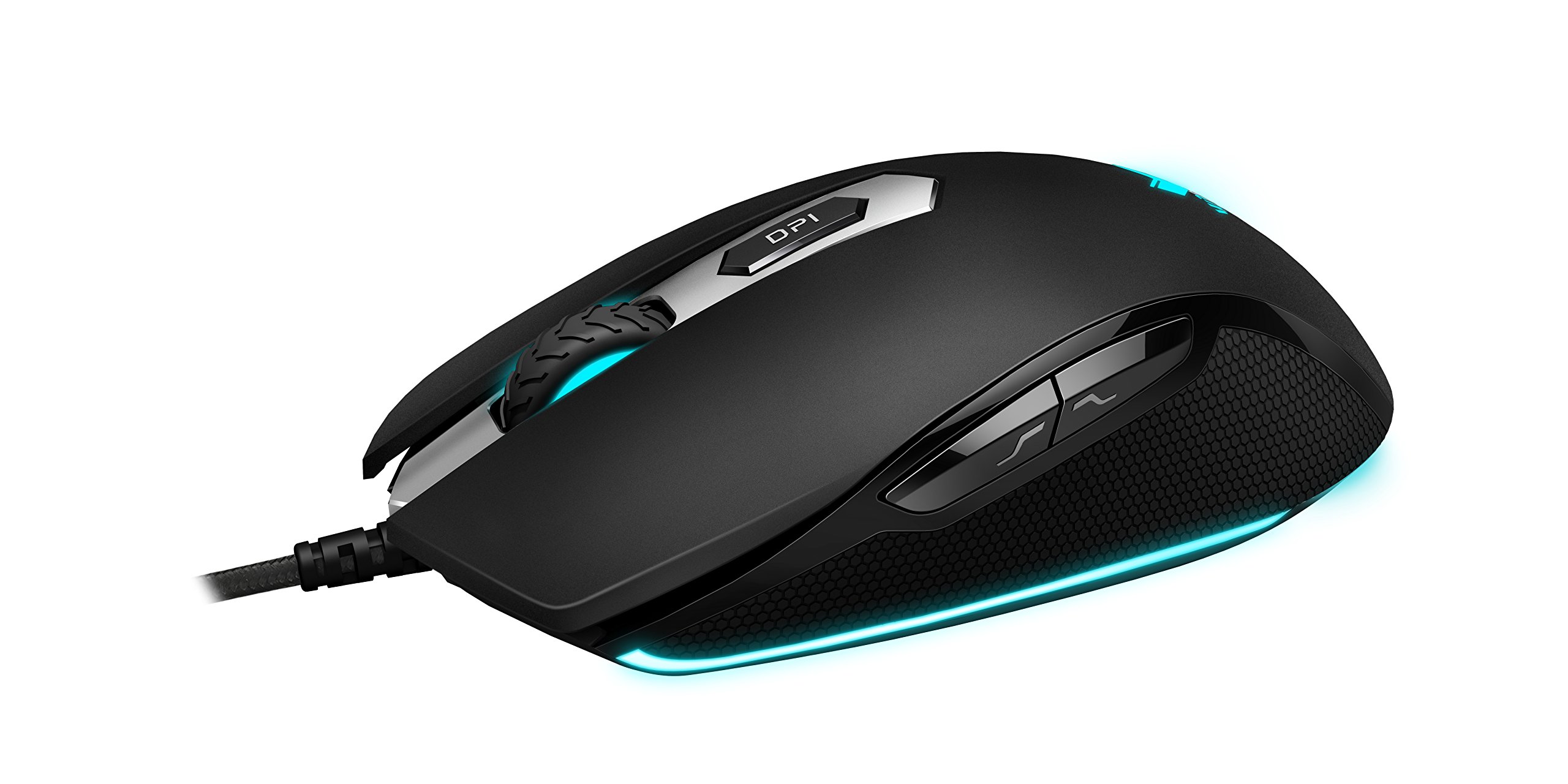 Rapoo VPRO V210 beleuchtete Gaming Maus (Bewegungsannäherungssensor, 3000 DPI, 5 programmierbare Tasten, Beleuchtungssystem 16 Mio Farben) schwarz