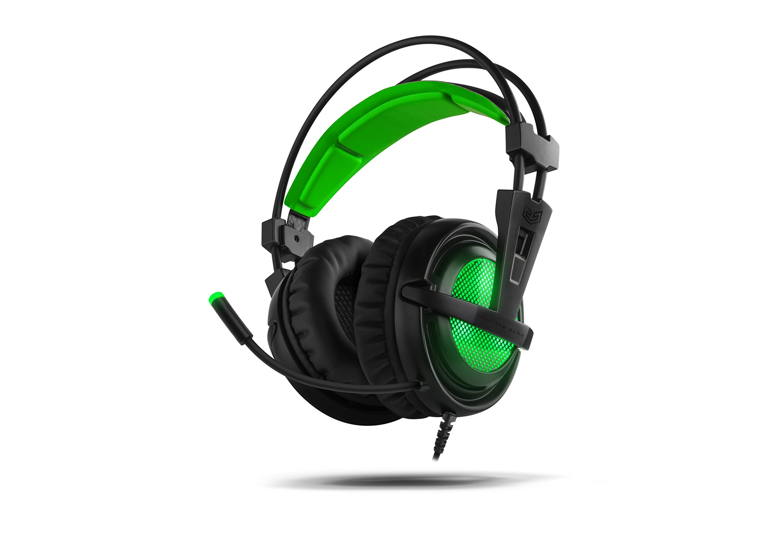 BG Xonar-X6 Binaural Headset, Schwarz, Grün, Kopfhörer – Kopfhörer (Spielkonsole/PC/Spiele, Binaural, Kopfband, Schwarz, Grün, Kunstleder)